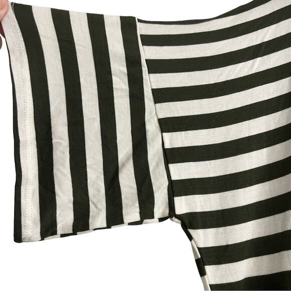 Red Lolly Green and Cream Striped Maxi Dress- Size Large - Picture 5 of 7